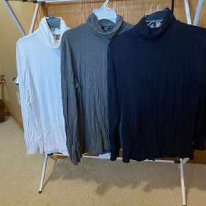 Lot of 3 Piccadilly Canada Turtlenecks